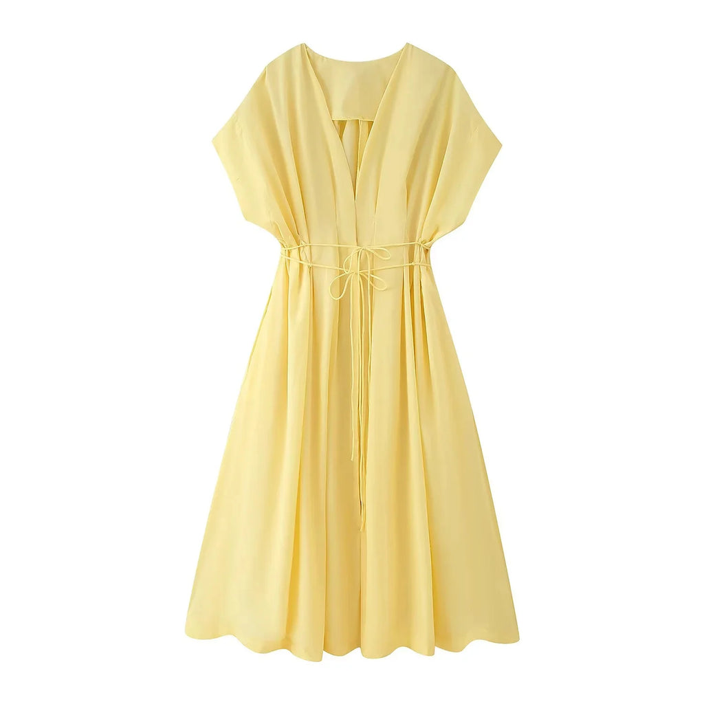 Caliope - Vestido Midi Vintage Fluido