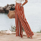 Derika - Jeans Wide Leg de Tiro Alto con Rayas