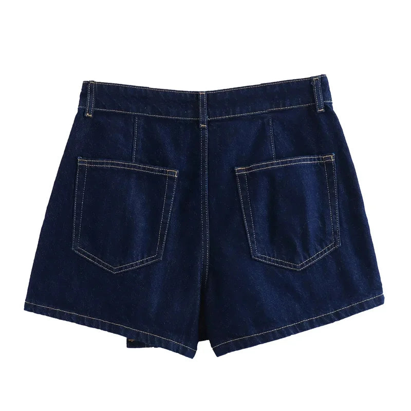 Enola – Conjunto Vaquero de Blusa y Short Denim Set