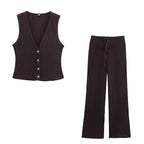 Leonor - Conjunto Elegante con Pantalón Palazzo