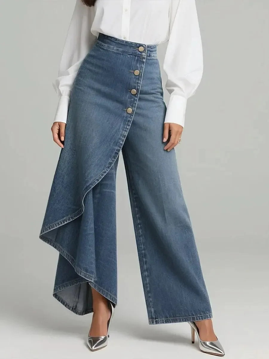 Celestine - Pantalón Wide Leg de Tiro Alto