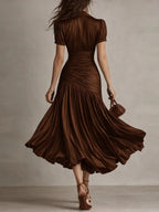 Dariana – Vestido Largo Elegante de Verano con Escote en V