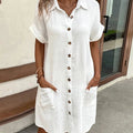 Tatiana - Vestido Casual con Bolsillos y Escote en V