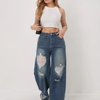 Aura – Jeans Wide Leg Denim de Corte Europeo y Estilo Urbano