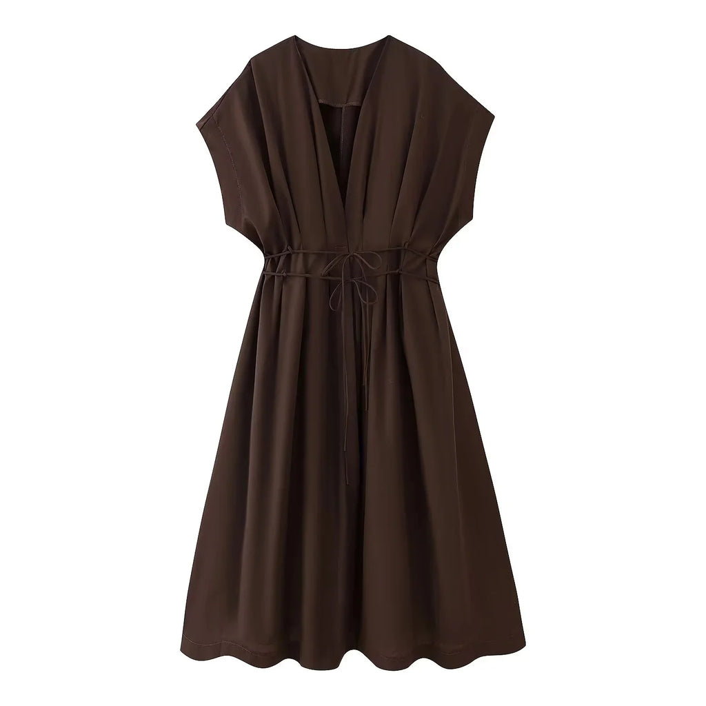 Caliope - Vestido Midi Vintage Fluido