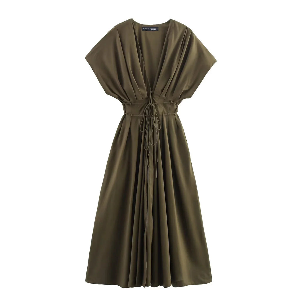 Caliope - Vestido Midi Vintage Fluido