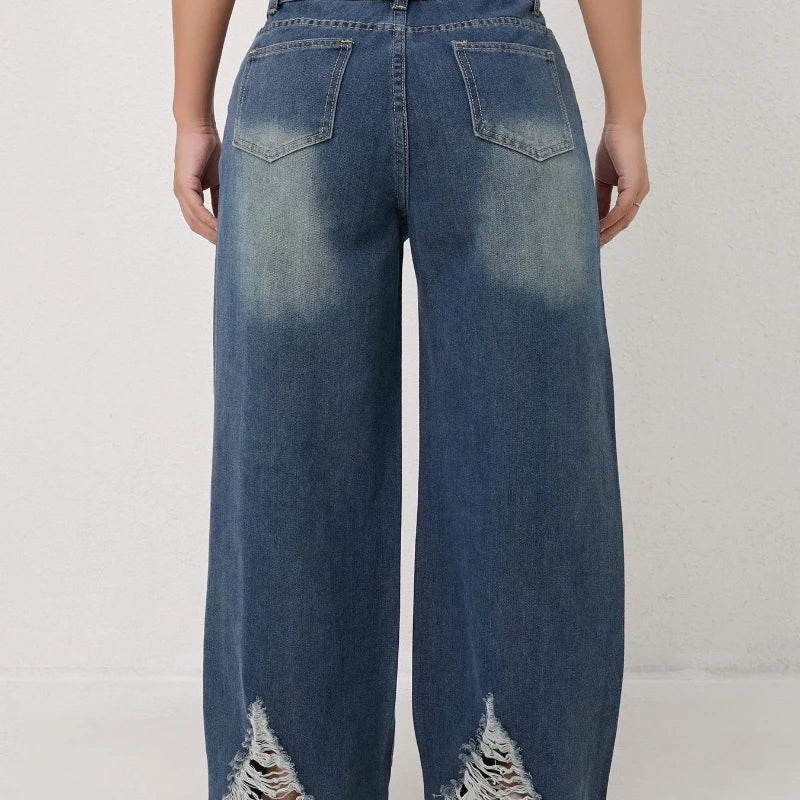 Aura – Jeans Wide Leg Denim de Corte Europeo y Estilo Urbano