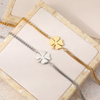 Trebol- Pulsera Elegante de Acero Inoxidable