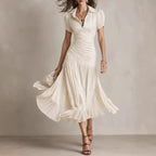 Dariana – Vestido Largo Elegante de Verano con Escote en V