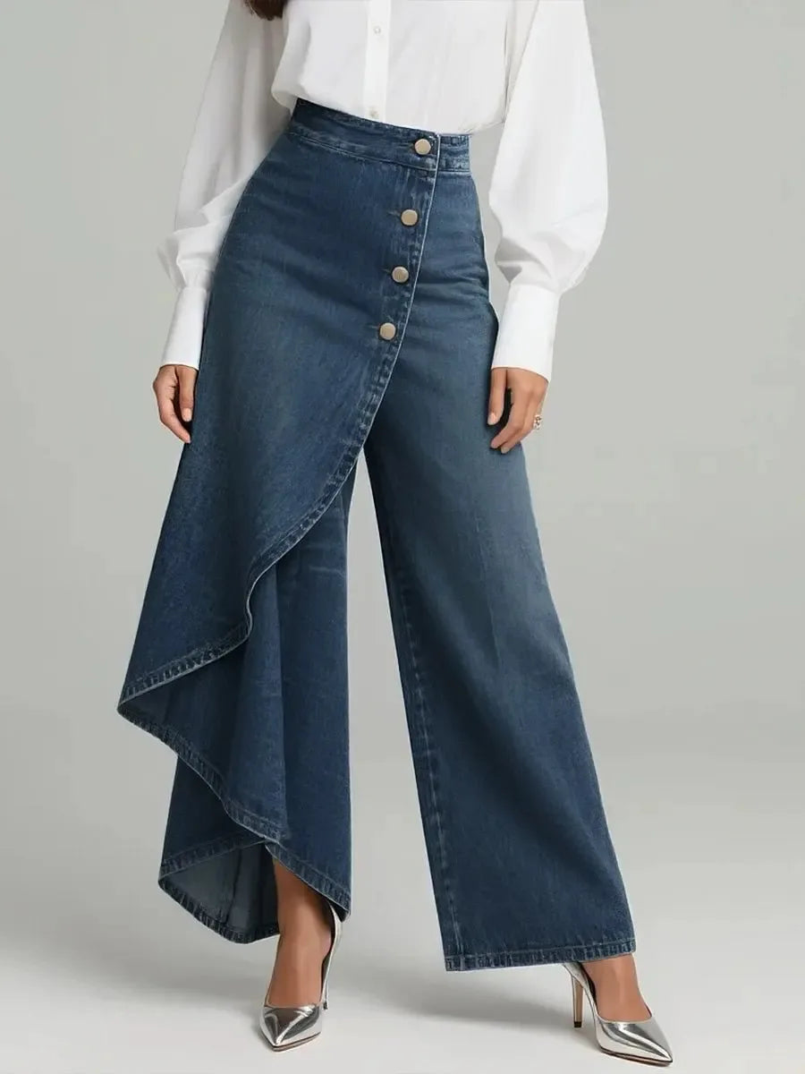 Celestine - Pantalón Wide Leg de Tiro Alto