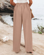 Derika - Jeans Wide Leg de Tiro Alto con Rayas