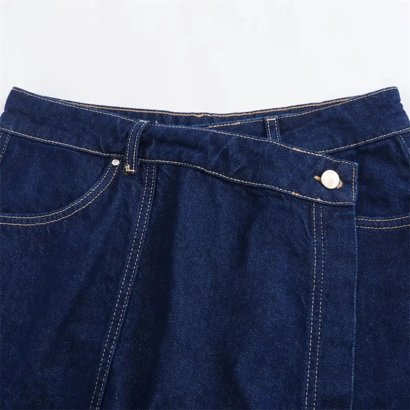 Enola – Conjunto Vaquero de Blusa y Short Denim Set