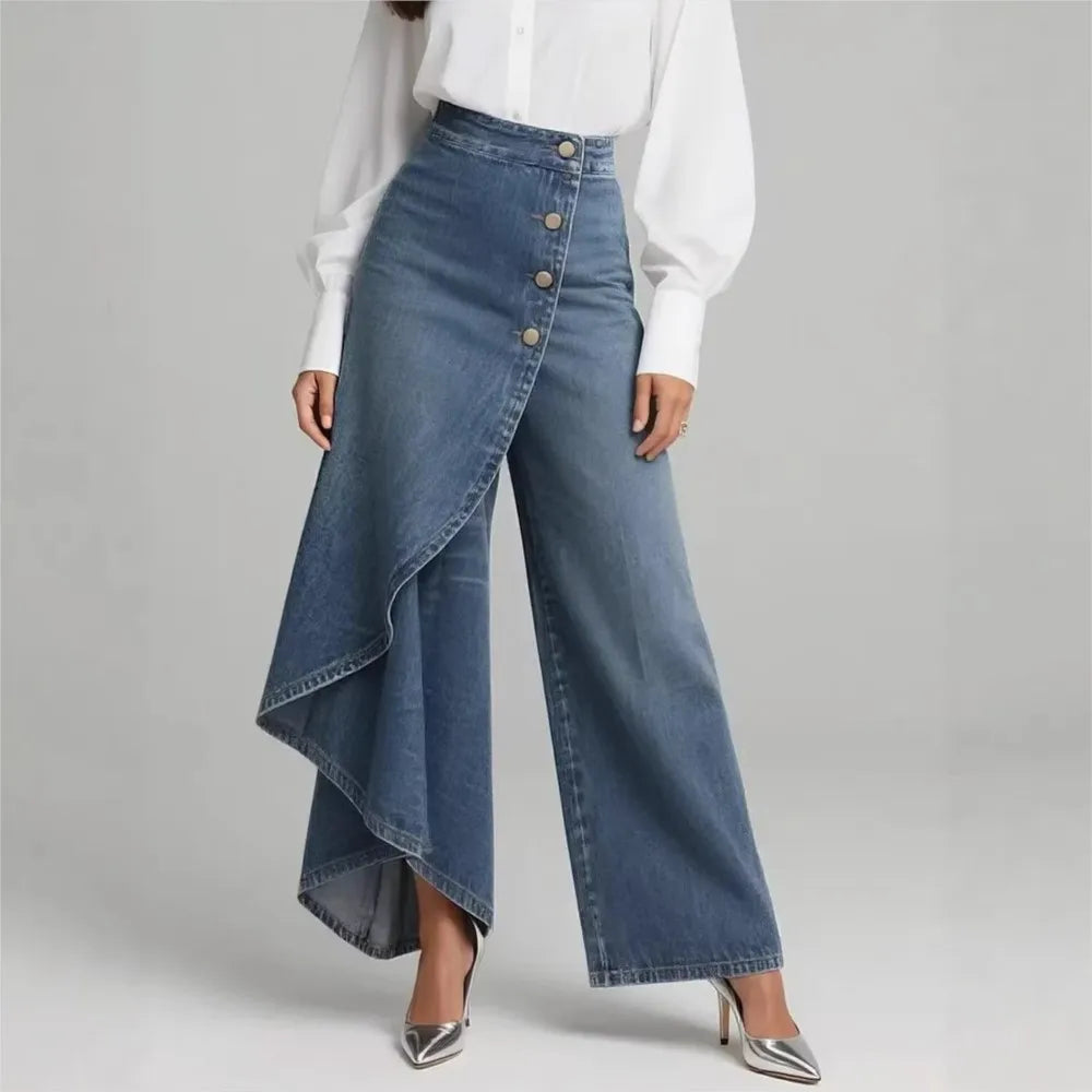 Celestine - Pantalón Wide Leg de Tiro Alto