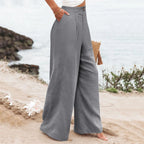 Derika - Jeans Wide Leg de Tiro Alto con Rayas