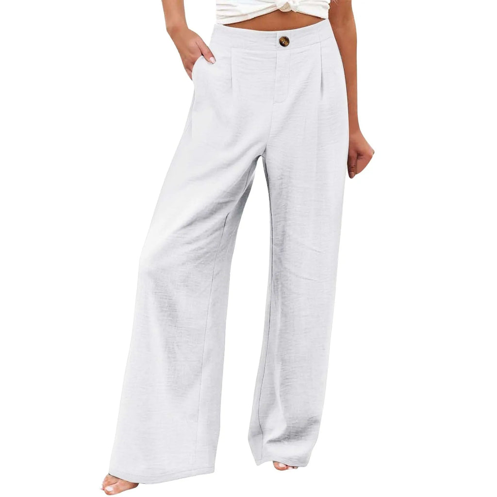 Derika - Jeans Wide Leg de Tiro Alto con Rayas