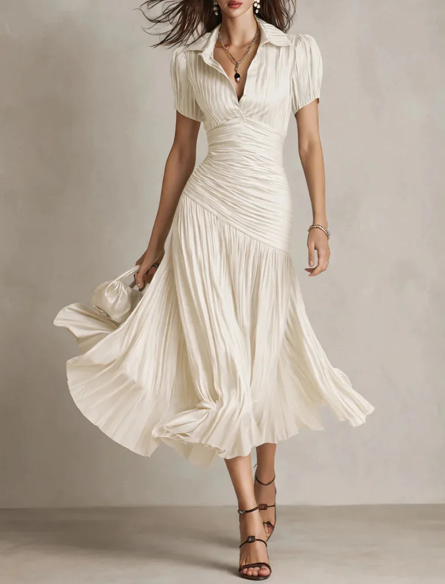 Dariana – Vestido Largo Elegante de Verano con Escote en V