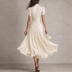Dariana – Vestido Largo Elegante de Verano con Escote en V