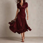 Dariana – Vestido Largo Elegante de Verano con Escote en V