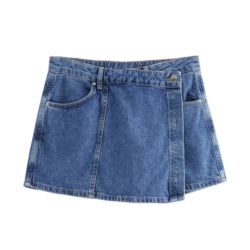 Enola – Conjunto Vaquero de Blusa y Short Denim Set