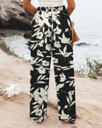 Derika - Jeans Wide Leg de Tiro Alto con Rayas