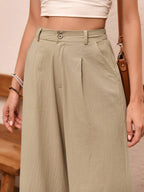Carmen - Pantalón de Lino Casual con Bolsillos