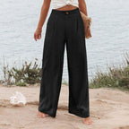 Derika - Jeans Wide Leg de Tiro Alto con Rayas