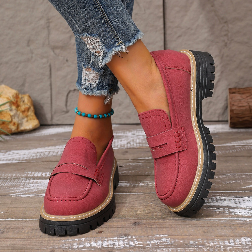 Elisa - Mocasines de Polipiel con Plantilla de Piel