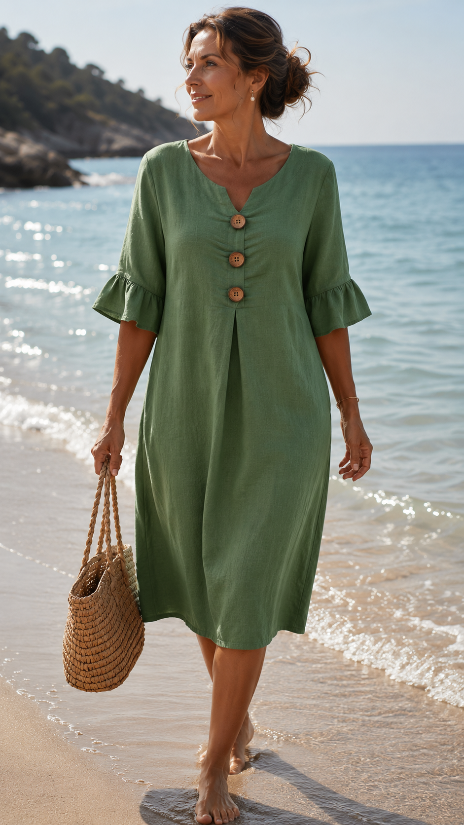 Carla  – Vestido Elegancia Natural Algodón