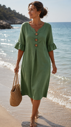Carla  – Vestido Elegancia Natural Algodón