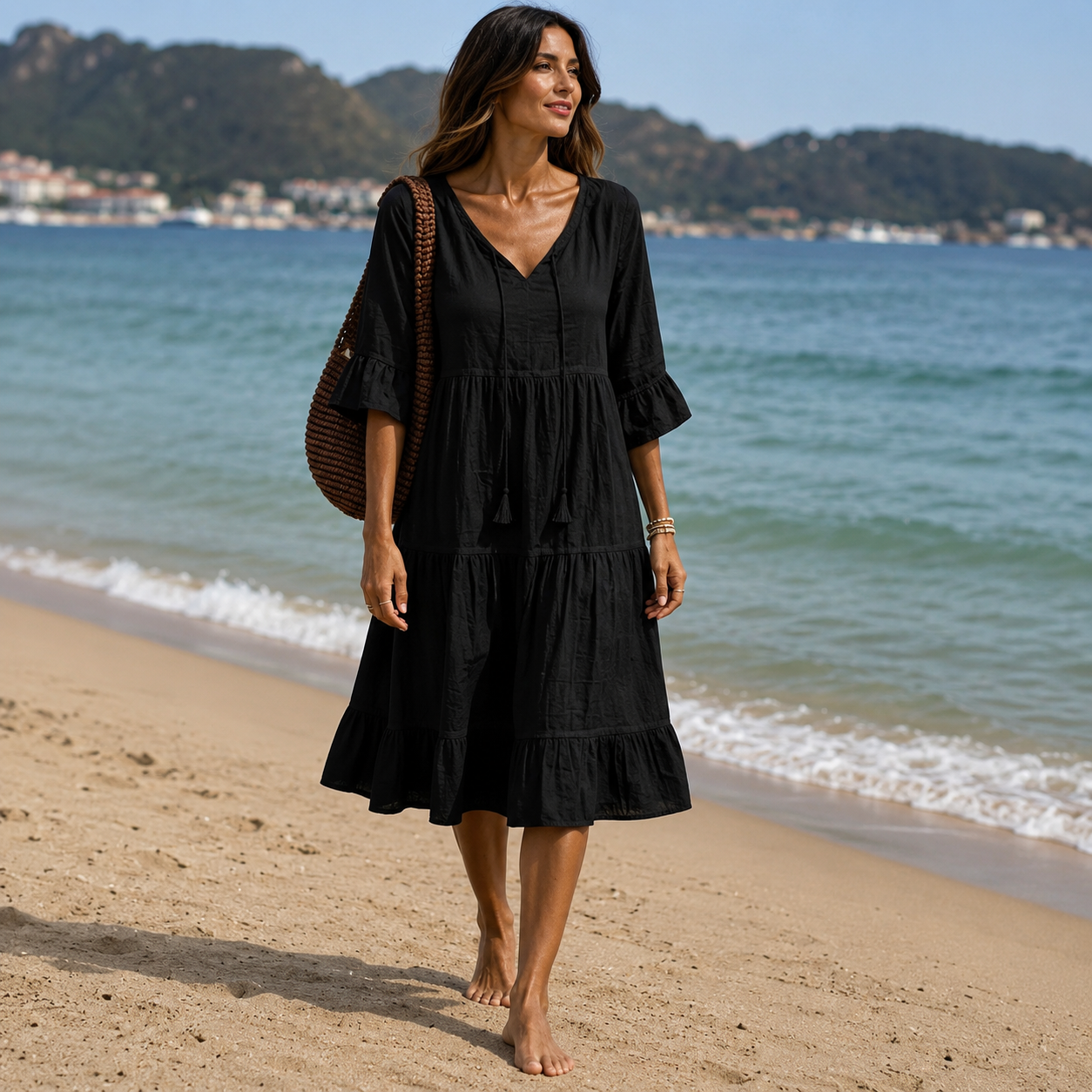 Nerea - Vestido boho con volantes