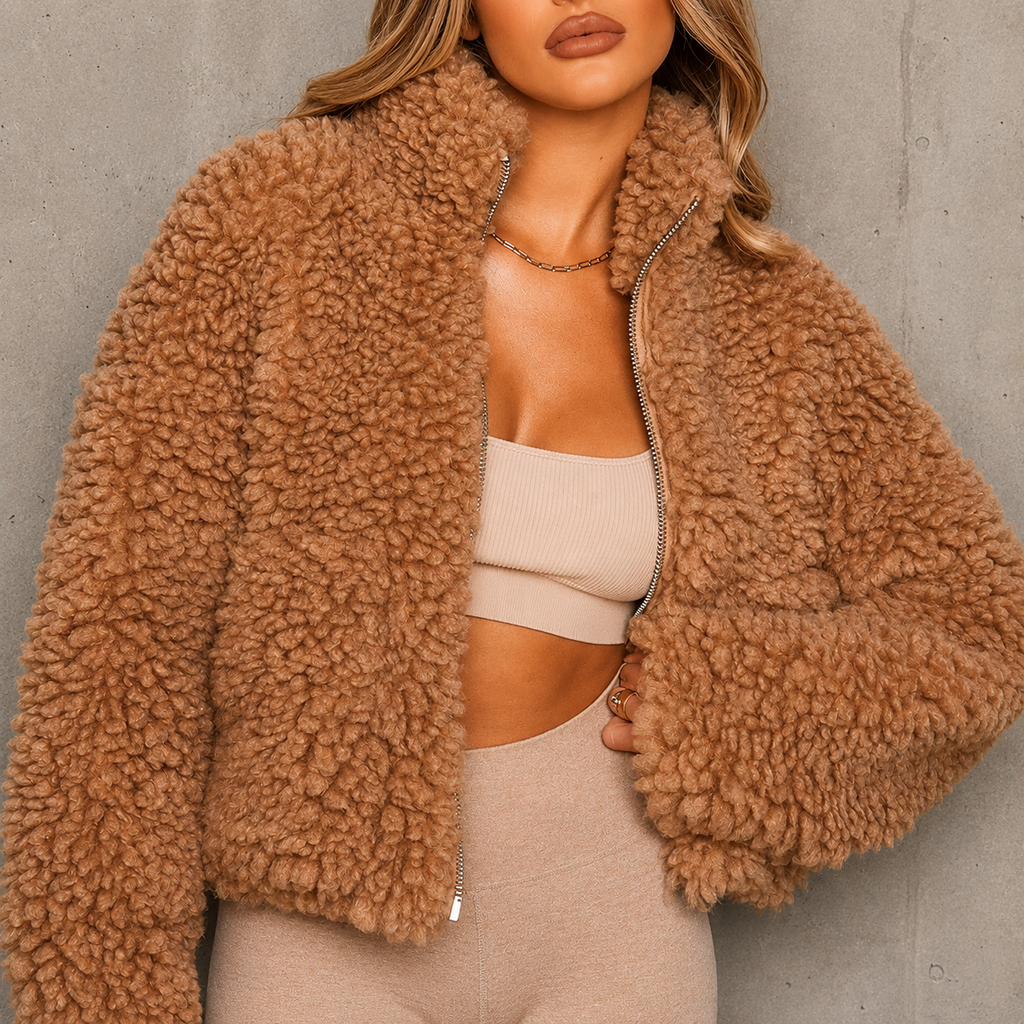 Lena - Chaqueta corta de lana de borrego