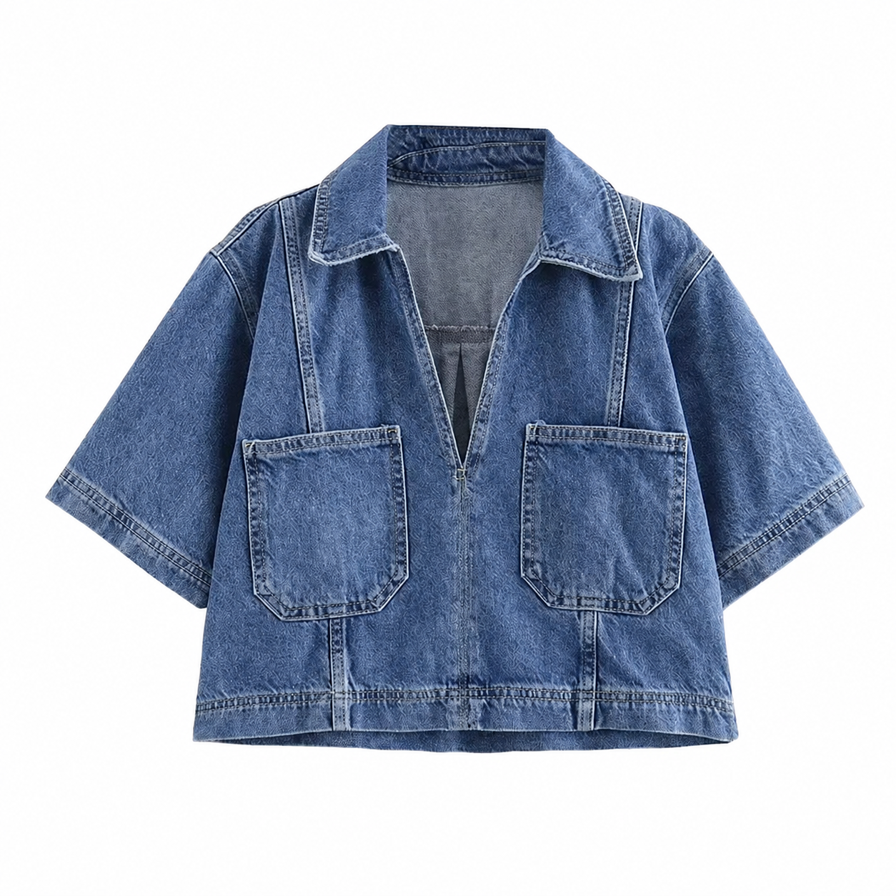 Enola – Conjunto Vaquero de Blusa y Short Denim Set