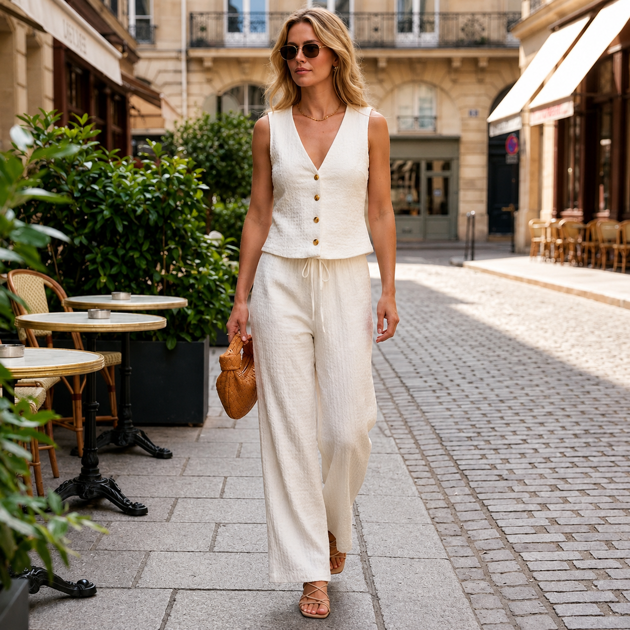 Leonor - Conjunto Elegante con Pantalón Palazzo