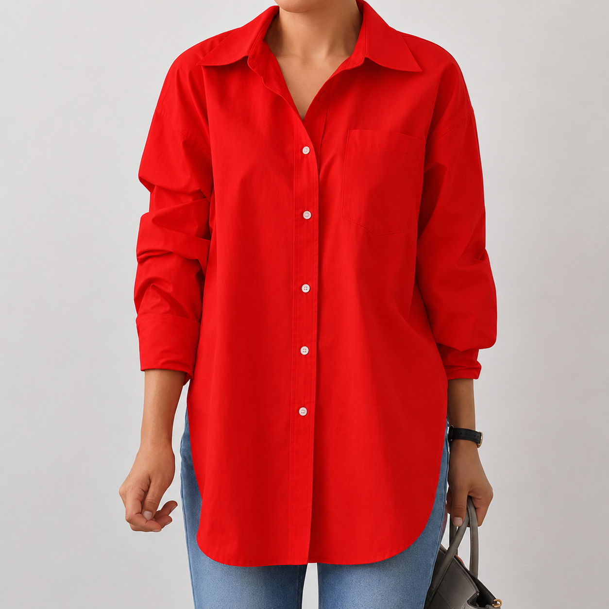 Susi - Camisa de manga larga con solapa