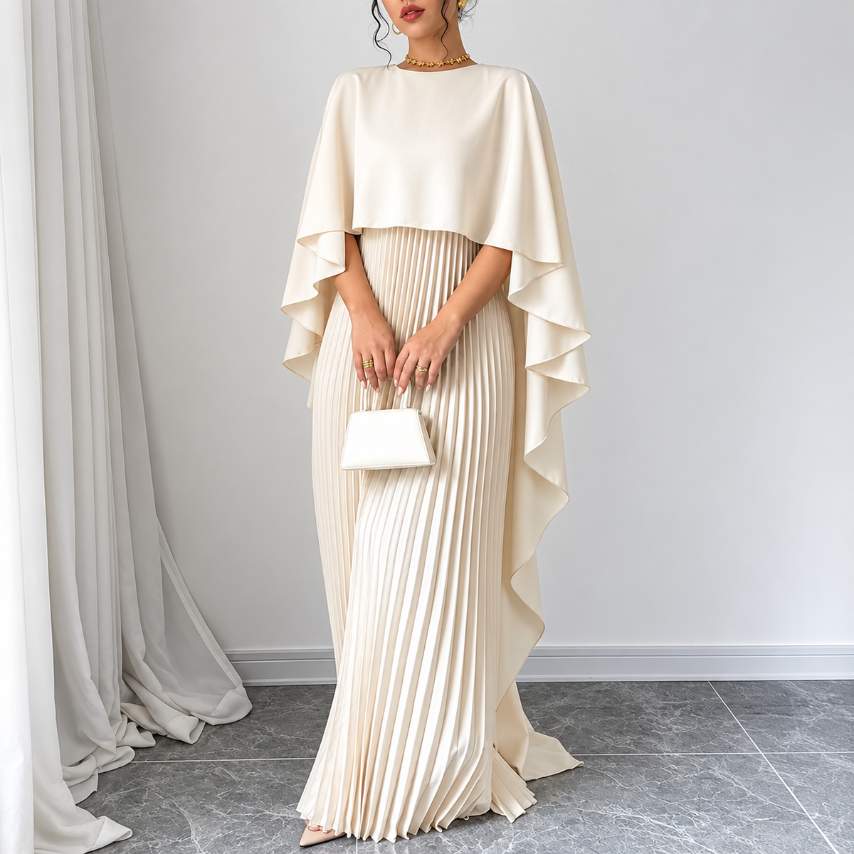 Ursula - Vestido elegante de poliéster elástico