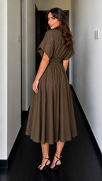 Caliope - Vestido Midi Vintage Fluido