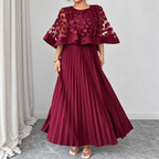 Galia - vestido de poliéster con capa de malla