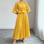 Galia - vestido de poliéster con capa de malla