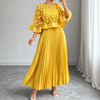 Galia - vestido de poliéster con capa de malla