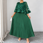 Galia - vestido de poliéster con capa de malla