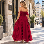 Mirta - Vestido largo floral de poliéster