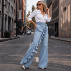 Diana - Pantalón vaquero denim de cintura alta