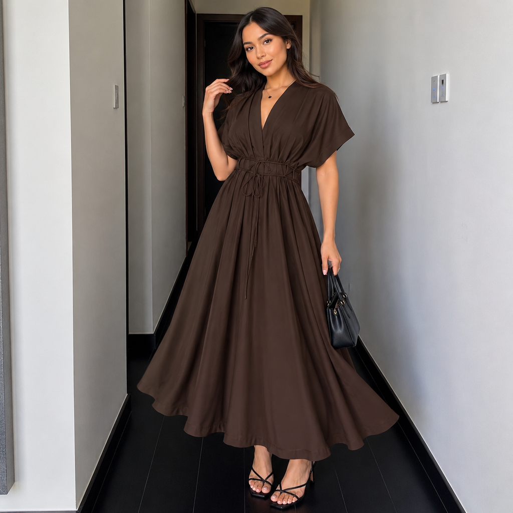 Caliope - Vestido Midi Vintage Fluido