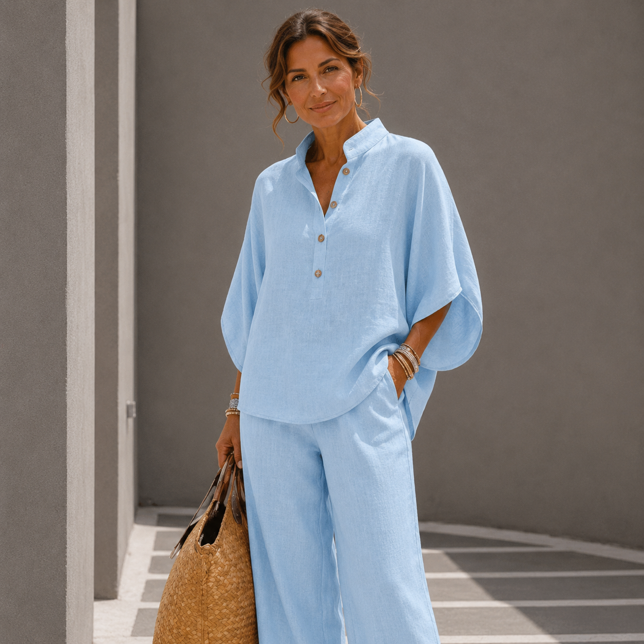 Justa - Conjunto Casual Elegante de 2 Piezas