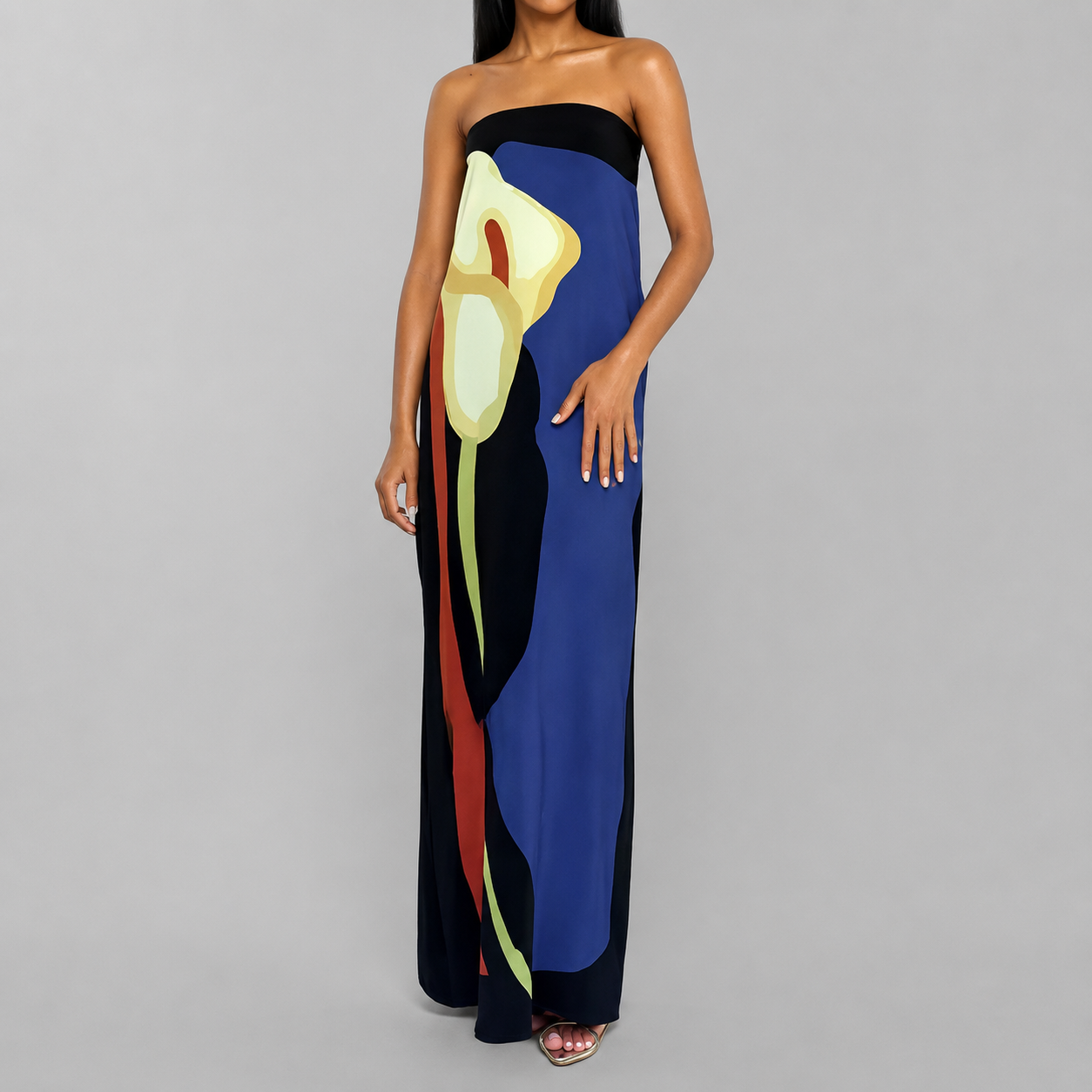 Eugenia – Vestido Bohemio Floral Strapless
