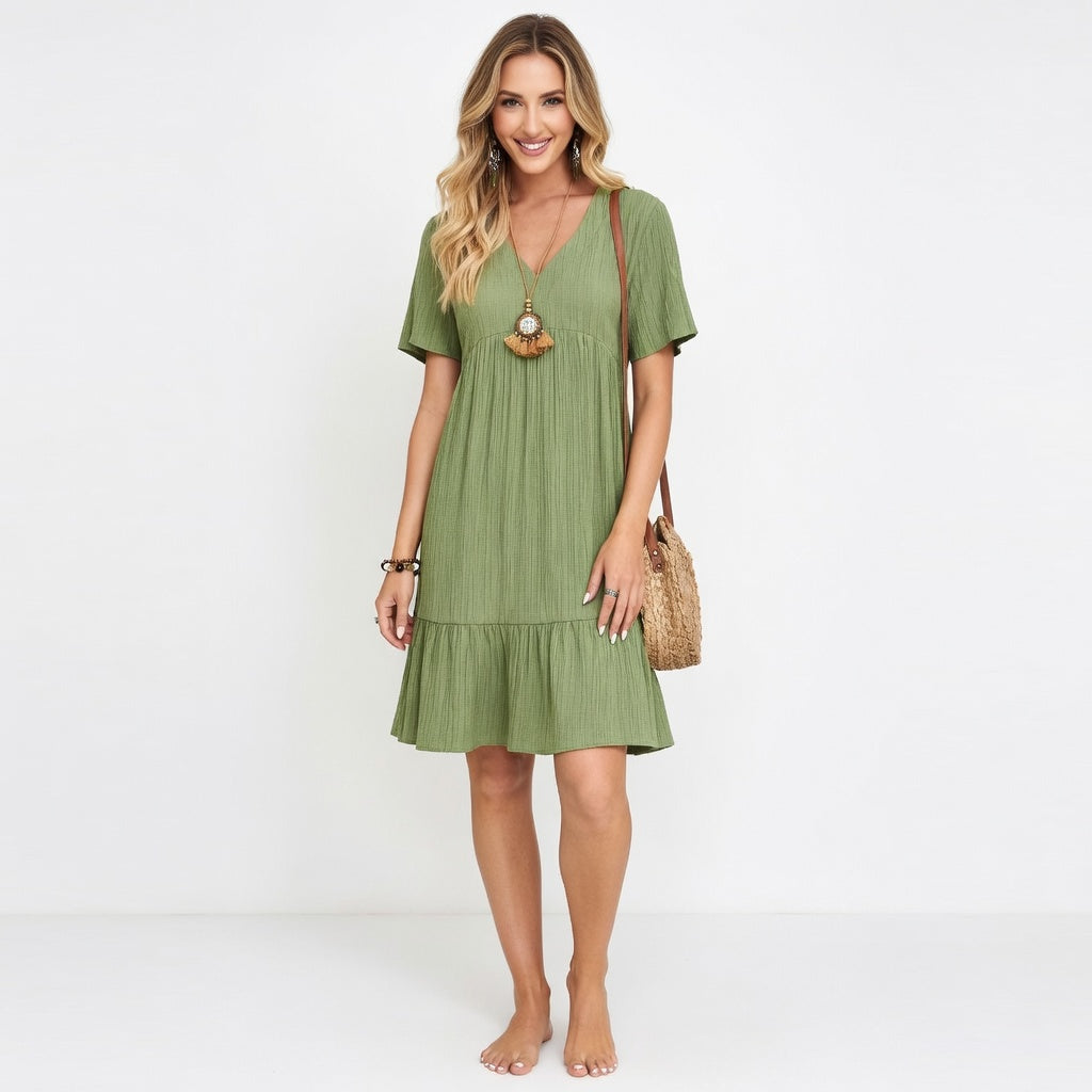 Cecilie - Vestido Mini Bohemio A-Line