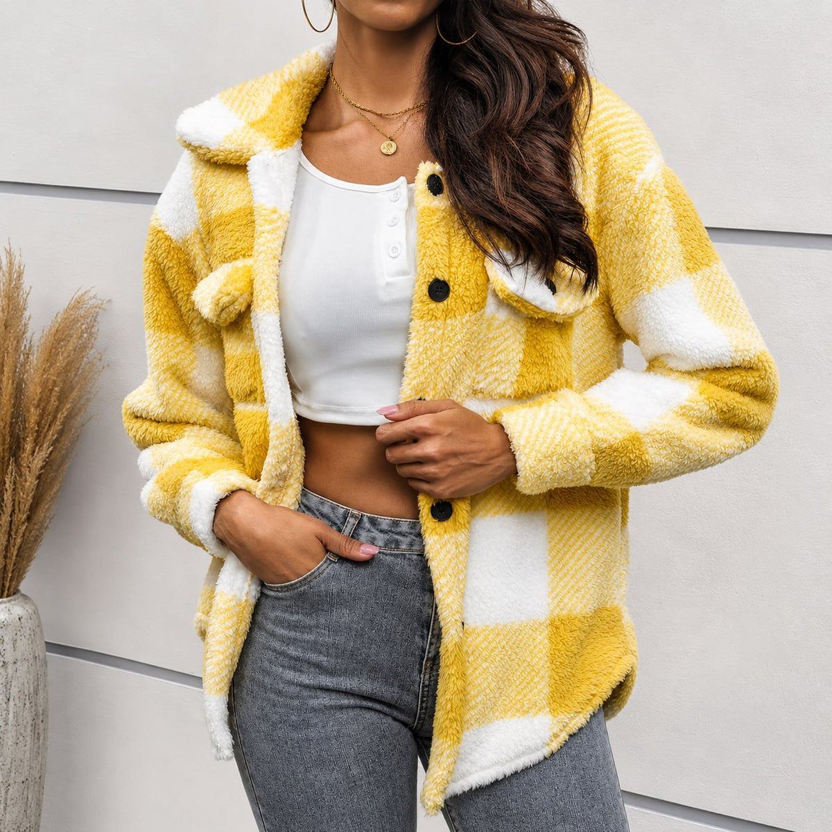 Micaela - Chaqueta de chenilla con mangas princesa