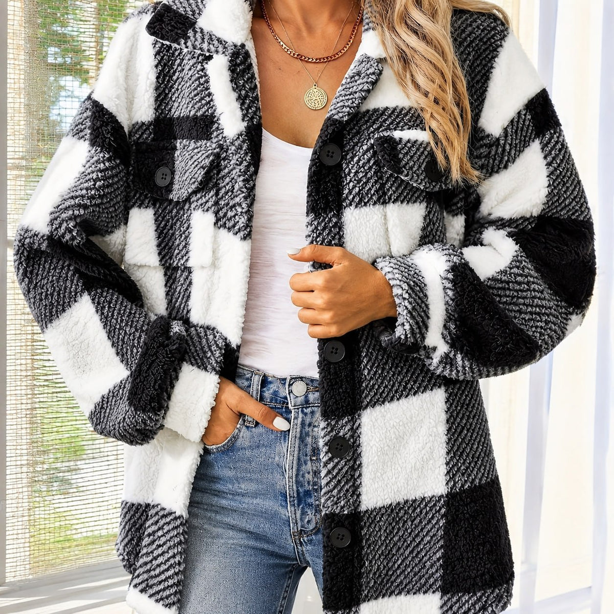 Micaela - Chaqueta de chenilla con mangas princesa