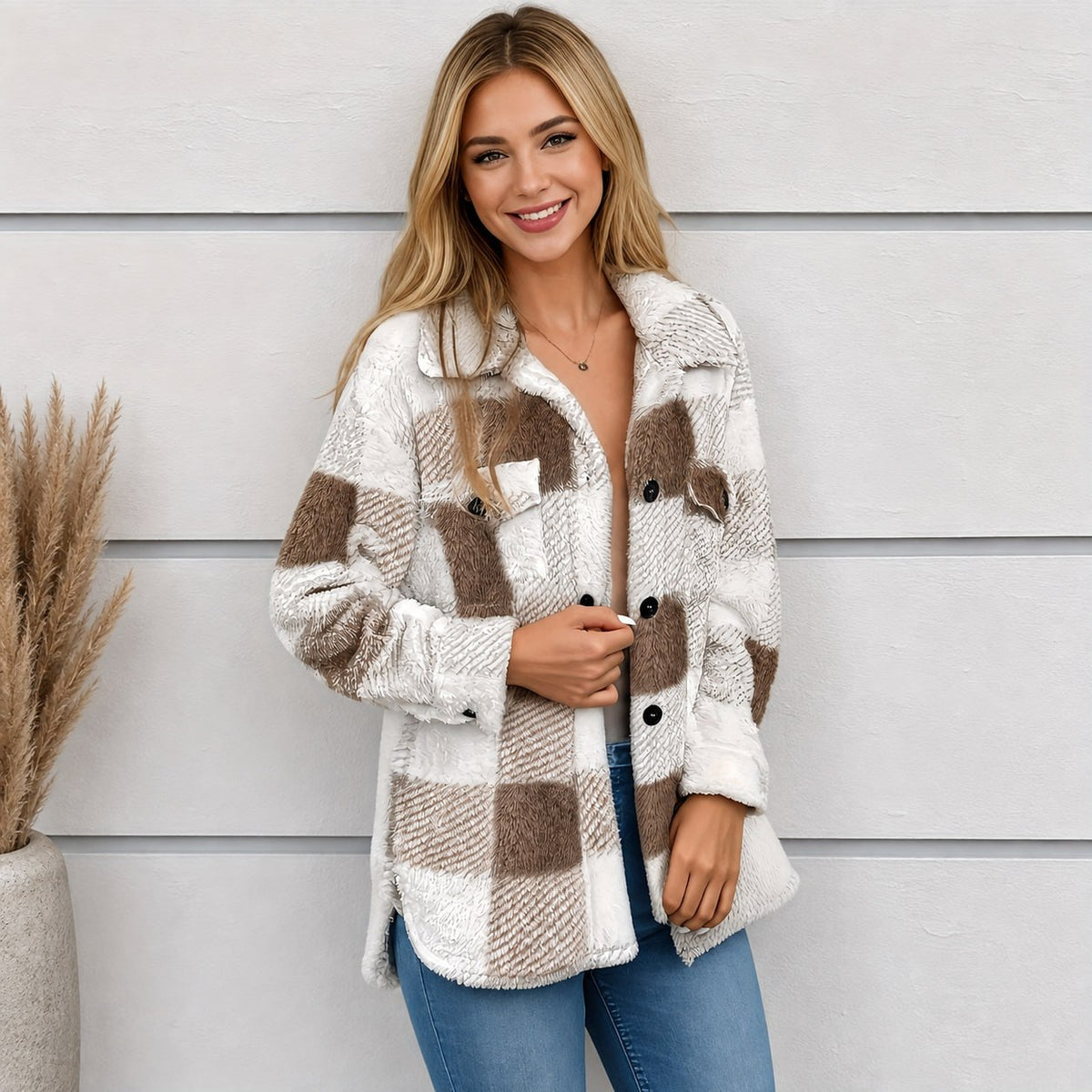 Micaela - Chaqueta de chenilla con mangas princesa